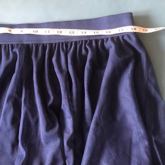 Torrid Double Layer Mesh Midi Navy Skirt - Picture 4 of 8